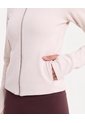 Buzo Crop Full Zipper Hoodie Plush  Para Mujer Beige Atmos de Atmos