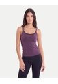 Camiseta Tank Doble Top Contraste Aerius Skin  Para Mujer Morado Atmos de Atmos
