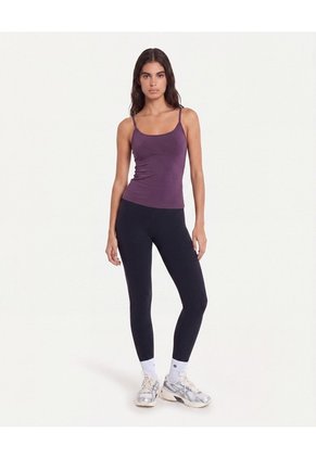 Camiseta Tank Doble Top Contraste Aerius Skin  Para Mujer Morado Atmos