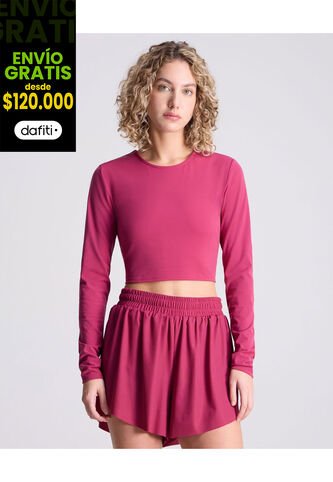 Camiseta Para Mujer Manga Larga Color Fucsia Marca Atmos #31090148 Atmos