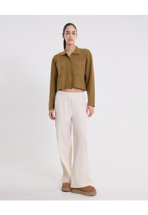 Saco Corto Abierto Con Bolsillos  Para Mujer Verde Atmos