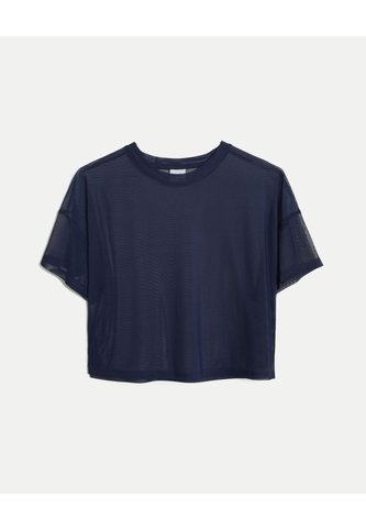 Camiseta Manga Corta En Mesh  Para Mujer Azul Atmos Atmos
