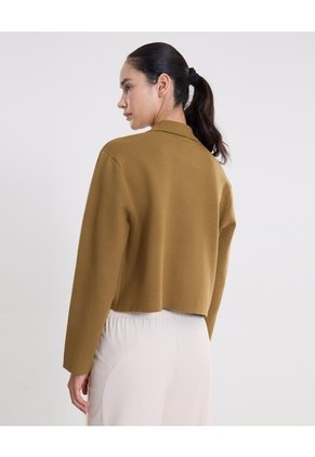 Saco Corto Abierto Con Bolsillos  Para Mujer Verde Atmos