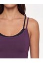 Camiseta Tank Doble Top Contraste Aerius Skin  Para Mujer Morado Atmos de Atmos