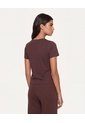 Camiseta Boxy Básica  Para Mujer Café Atmos de Atmos