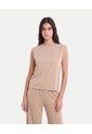 Camiseta Manga Sisa Amplia Plush  Para Mujer Crema Atmos de Atmos