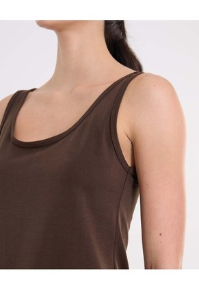 Camiseta Sin Mangas Ligera Plush  Para Mujer Café Atmos