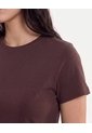 Camiseta Boxy Básica  Para Mujer Café Atmos de Atmos
