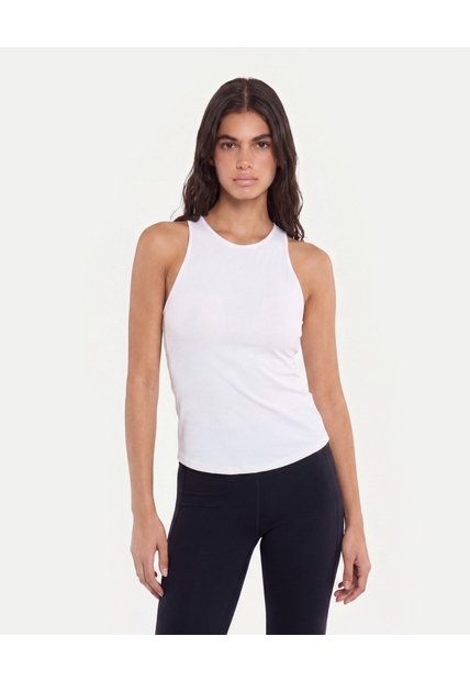 Camiseta Con Abertura Espalda  Para Mujer Blanco Atmos