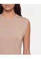Camiseta Manga Sisa Amplia Plush  Para Mujer Crema Atmos de Atmos