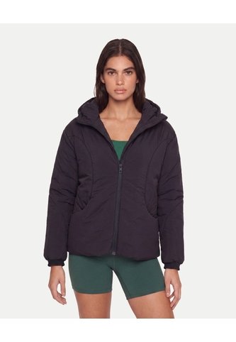 Chaqueta Acolchada Con Cortes Laterales  Para Mujer Negro Atmos Atmos