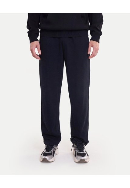 Pantalón Bota Recta Confortable  Para Hombre Negro Atmos
