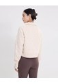 Chaqueta Acolchada Half Zipper Fit Relajado  Para Mujer Crema Atmos de Atmos