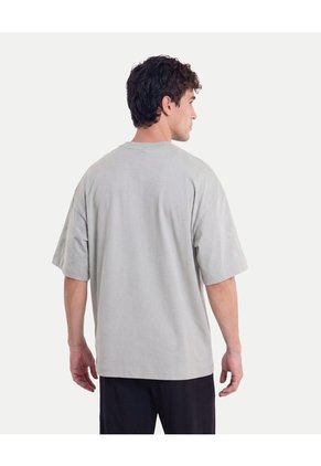 Camiseta Oversize Con Screen Para Hombre Gris Atmos