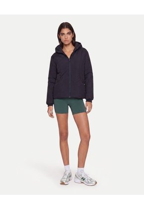 Chaqueta Acolchada Con Cortes Laterales  Para Mujer Negro Atmos