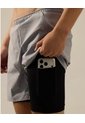 Short Training Largo Con Biker Interno  Para Hombre Gris Atmos de Atmos