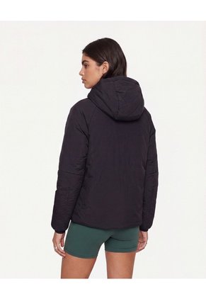 Chaqueta Acolchada Con Cortes Laterales  Para Mujer Negro Atmos