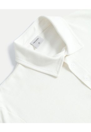 Polo Manga Corta Algodón  Para Hombre Blanco Atmos
