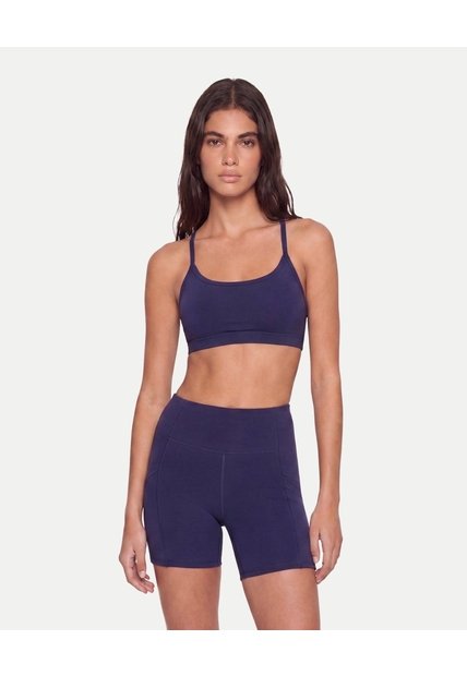Top Tiras Soporte Bajo  Para Mujer Azul Atmos
