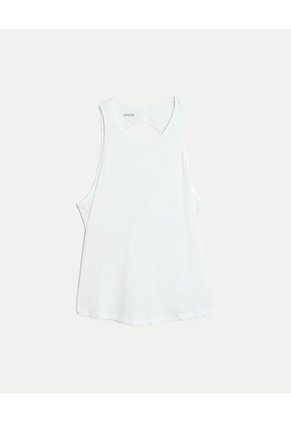 Camiseta Con Abertura Espalda  Para Mujer Blanco Atmos