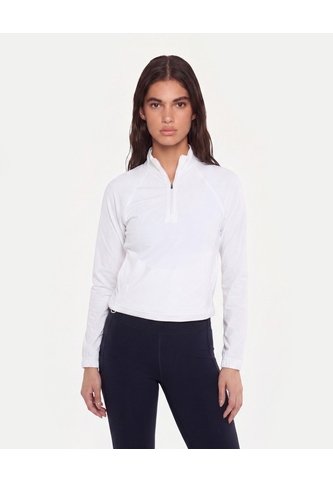 Buzo Deportivo Half Zipper  Para Mujer Blanco Atmos Atmos