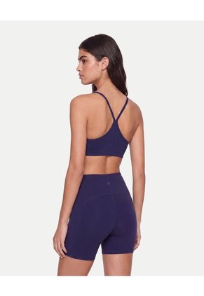 Top Tiras Soporte Bajo  Para Mujer Azul Atmos