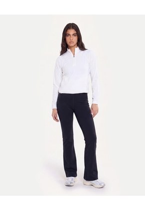 Buzo Deportivo Half Zipper  Para Mujer Blanco Atmos