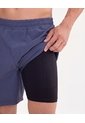Bermuda Training 7 Pulgadas Con Biker Sabadel  Para Hombre Azul Atmos de Atmos