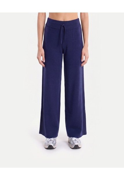 Pantalón Tejido Con Cordón Ajustable  Para Mujer Azul Atmos