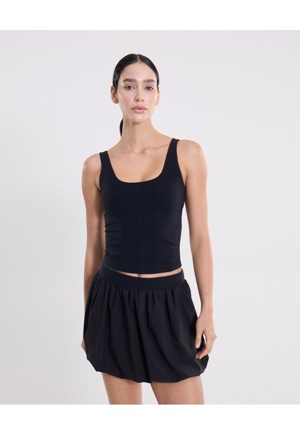 Tank Top Aerius Skin Ajuste Ligero  Para Mujer Negro Atmos