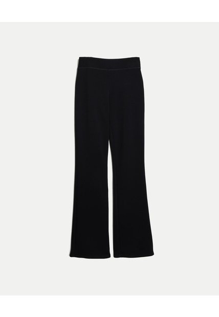 Pantalón Flare Plush  Para Mujer Negro Atmos