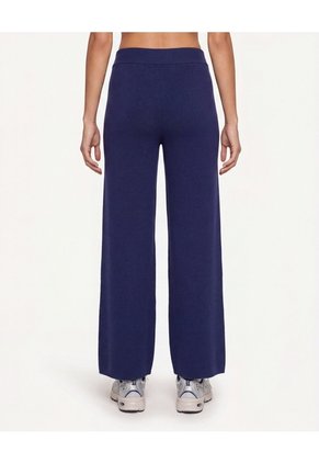 Pantalón Tejido Con Cordón Ajustable Para Mujer Azul Atmos
