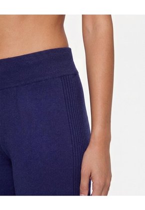 Pantalón Tejido Con Cordón Ajustable Para Mujer Azul Atmos