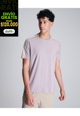 Camiseta Para Hombre Manga Corta Cuello Redondo Color Lila Marca Atmos #32090165 Atmos