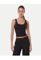 Tank Top Aerius Skin Ajuste Ligero  Para Mujer Negro Atmos de Atmos
