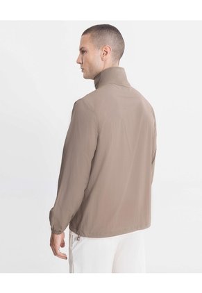 Chaqueta Rompevientos Cortes Técnicos  Para Hombre Café Atmos