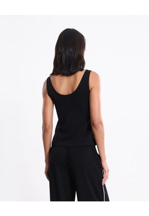 Camiseta Sin Mangas Ligera Plush Para Mujer  Deportiva  Color Negro Marca Atmos