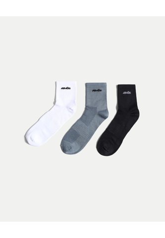 Pack X3 Medias Caña Media X3 Para Hombre Surtido Atmos Atmos