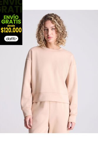 Buzo Para Mujer Cuello Redondo Color Beige Marca Atmos #31060048 Atmos