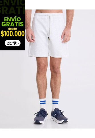 Bermuda Básica Plush  Para Hombre Gris Atmos Atmos