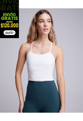 Crop Top Para Mujer Manga Sisa Color Marfil Marca Atmos #31090092 Atmos