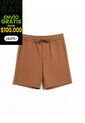Bermuda Básica Plush  Para Hombre Café Atmos de Atmos