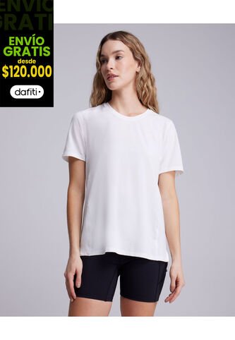 Camiseta Para Mujer Manga Corta Cuello Redondo Color Marfil Marca Atmos #31090084 Atmos