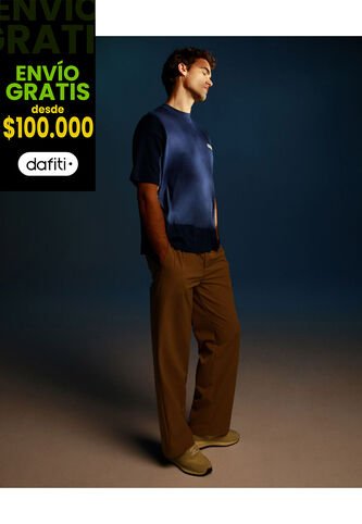 Pantalón Amplio Dustytech Ligero  Para Hombre Café Atmos Atmos