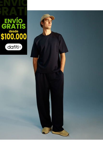 Pantalón Balloon Plush Confort  Para Hombre Azul Atmos