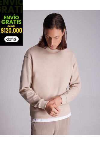 Buzo Para Hombre Cuello Redondo Color Beige Marca Atmos #32060039 Atmos