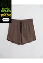 Pantaloneta De Baño Con Cordón  Para Hombre Café Atmos de Atmos