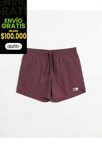 Pantaloneta De Baño Con Cordón  Para Hombre Vino Atmos Atmos