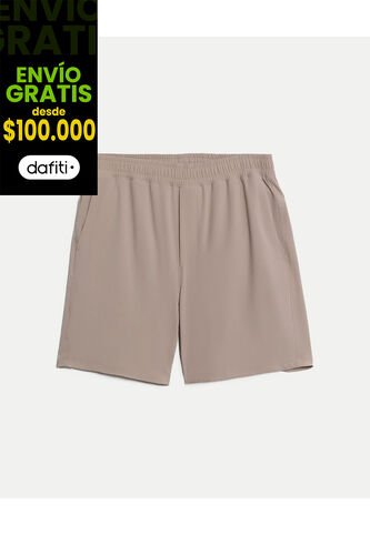 Bermuda  Para Hombre Deportiva Largo Color Beige Marca Atmos #32100140 Atmos