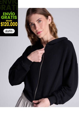 Buzo Para Mujer Zipper Color Negro Marca Atmos #31060023 Atmos